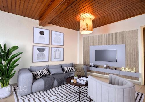 Wohnzimmer WE1 (virtuell bearbeitet)