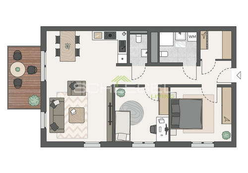 Grundriss Wohnung 08 I 12
