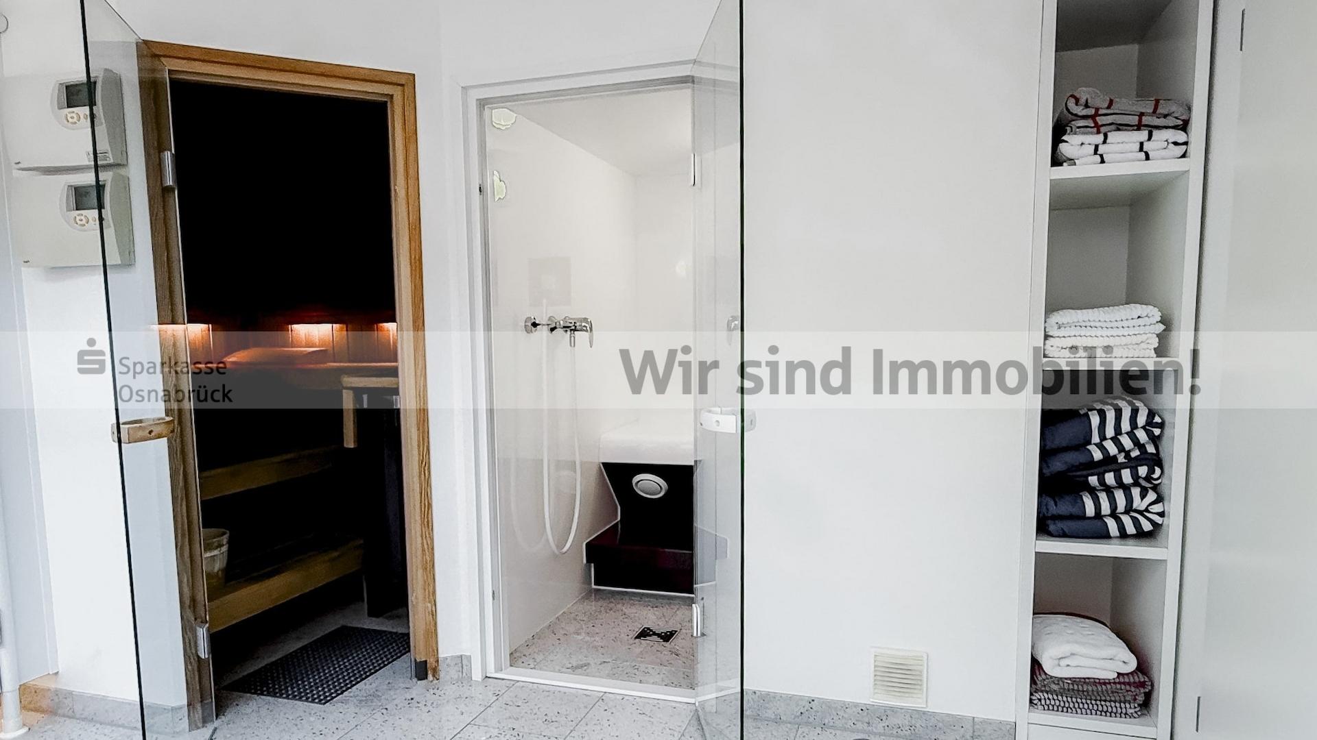 Sauna + Dampfsaunna im UG