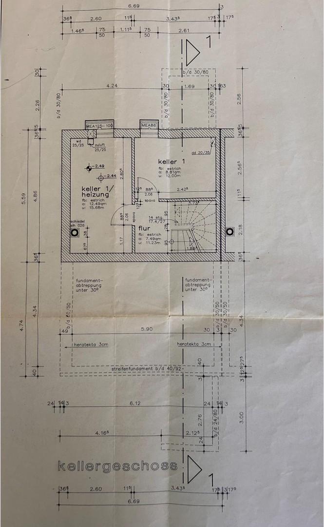 Grundriss Keller