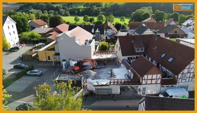 Blick auf das Grundstück