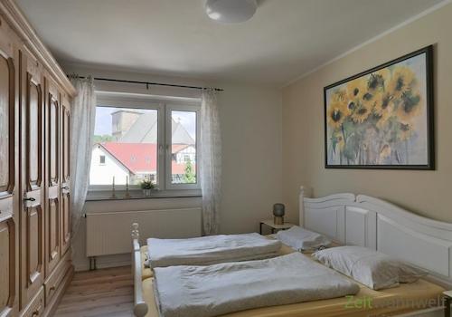 Blick ins Schlafzimmer