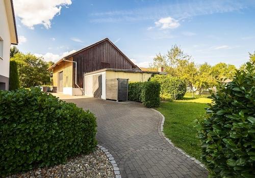 Blick auf die Scheune