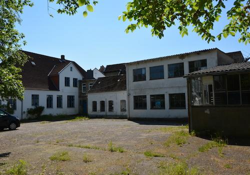 Blick auf die Gebäude Innenhof