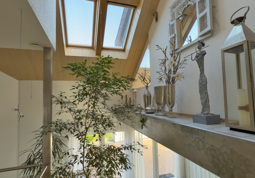 Galeriebereich vom Erd- bis zum Dachgeschoss