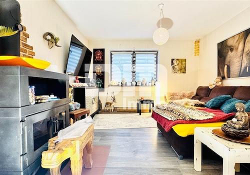 EG Wohn / Esszimmer / Zugang Terrasse / Kamin