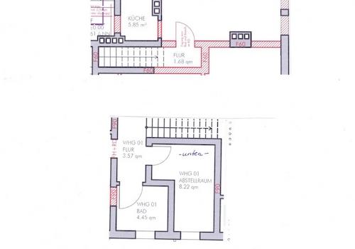 Grundriss obere und untere Ebe