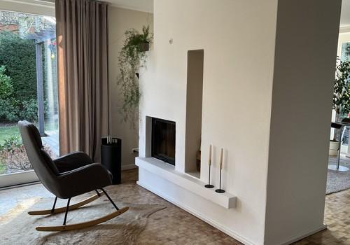 Tunnelkamin im Wohnzimmer