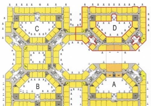 Grundriss Bauteile A,B,C,D 1 Obergeschoss