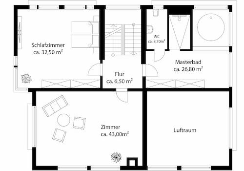 Grundriss Obergeschoss Variante
