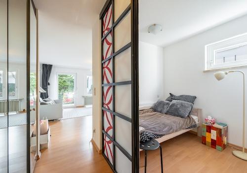 Schlafraum abgetrennt