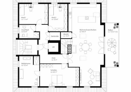 Variante Grundriss EG
