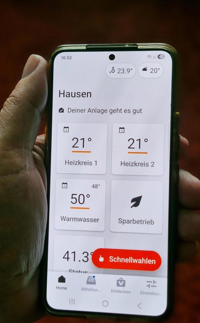 Heizungs-Handy-App