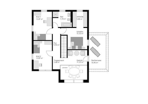 Grundriss Obergeschoss