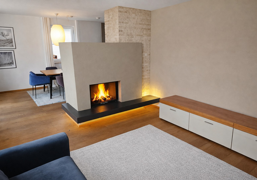 Kamin - beidseitig verglast