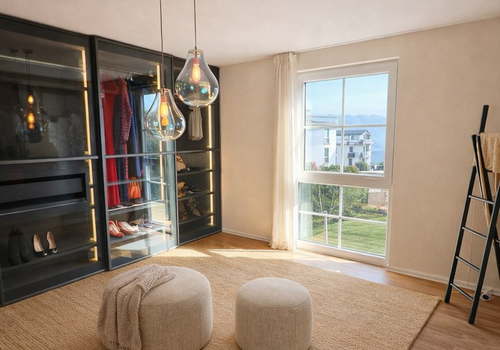 Separate Ankleide und Büro