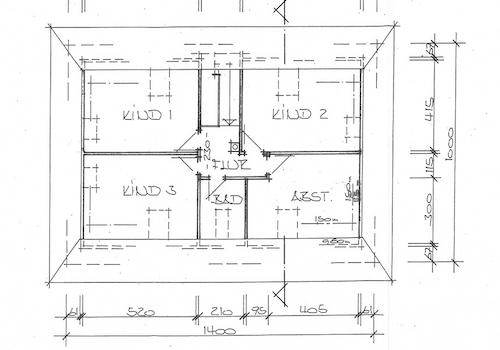 Bemaßter Grundriss Dachgeschoss
