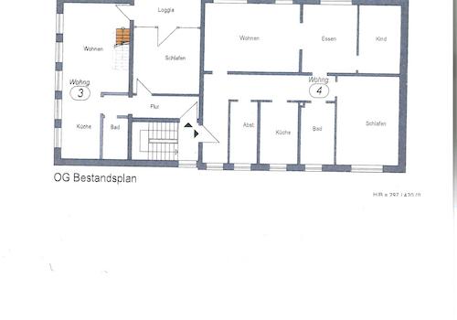 Grundriss Wohnung im OG