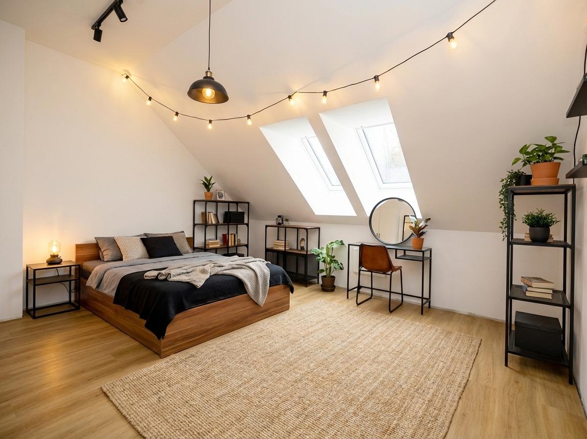 KI generiertes Einrichtungsbeispiel_Schlafzimmer DG -Kind 2