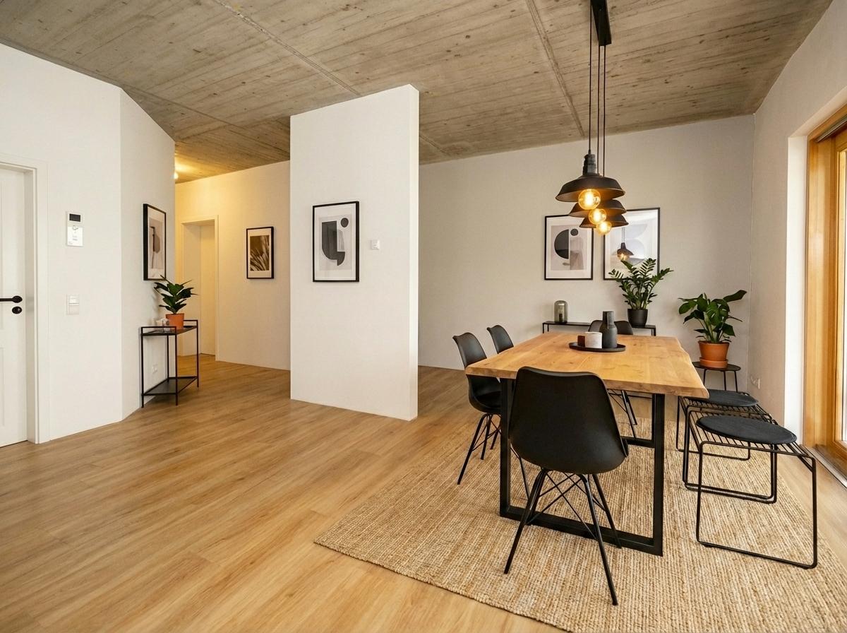 KI generiertes Einrichtugungsbeispiel_Wohn- und Esszimmer ELW