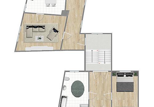 Stadtweg 4 Grundriss 1. Obergeschoss (nicht maßstabsgetreu)