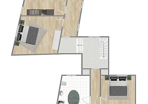 Stadtweg 4 Grundriss Dachgeschoss mit Terrasse (nicht maßstabsgetreu)