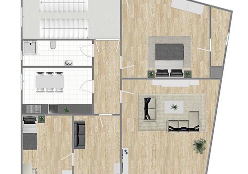 Stadtweg 6 Grundriss 2. Obergeschoss (nicht maßstabsgetreu)