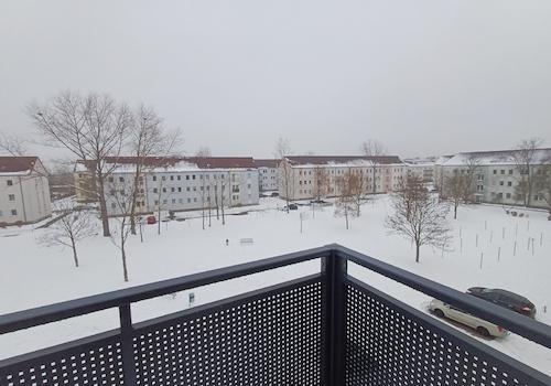 Balkonausblick in den Innenhof