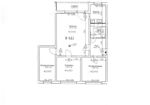 Grundriss mit Ca.Angaben