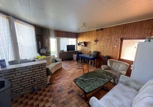 Überdachte Terrasse mi Kaminofen