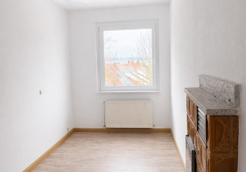 Küche mit Sicht in die Stadt