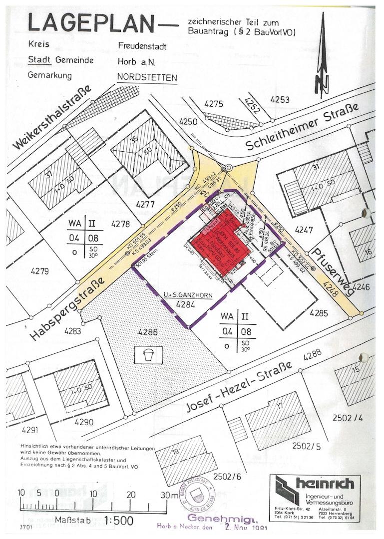 amtlicher Lageplan Pfuser Weg 2 