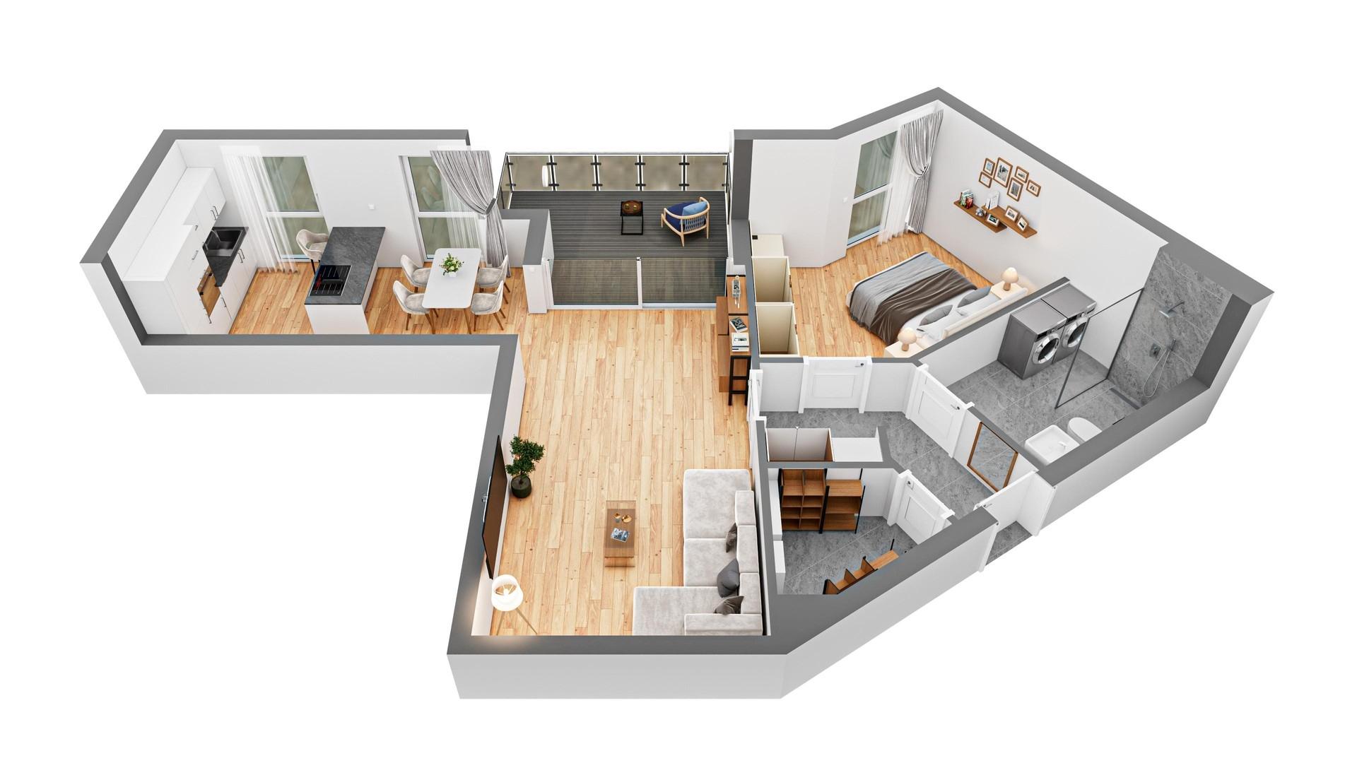 Grundriss 2 Zimmer Große Whn.