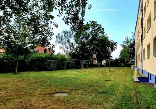 begrünter Hinterhof