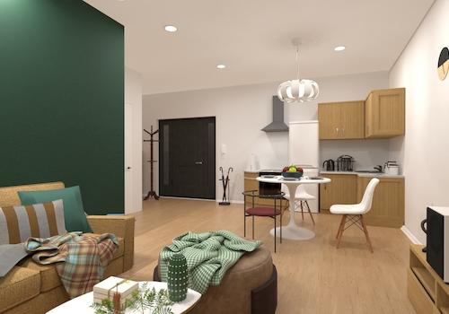 Wohnraum mit Kochecke