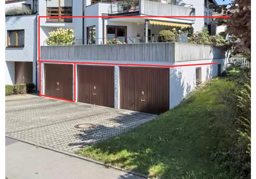 Außenansicht Wohnung / Garage