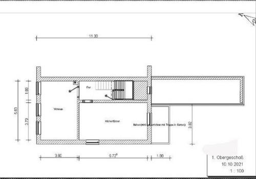 OG 1 Wand Wohnen & Küche entf.