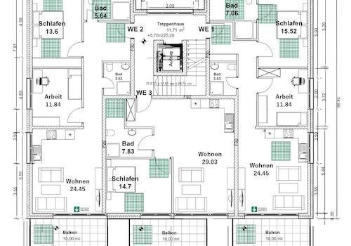 Burscheid-Grundriss OG  Haus 1