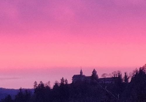 Blick vom Wohn- und Esszimmer