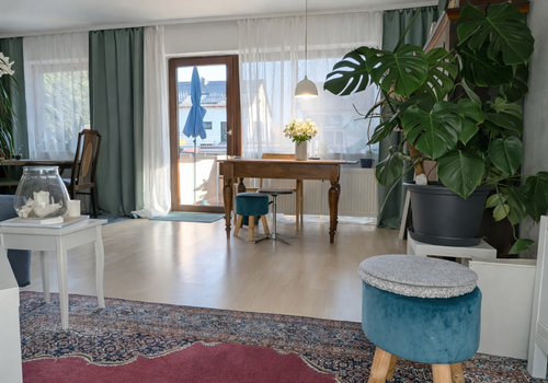 Blick vom Wohnzimmer