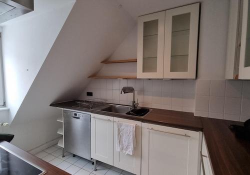 Küche mit Spüle & Spülmachine