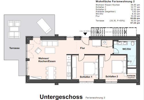 Grundriss UG WE2