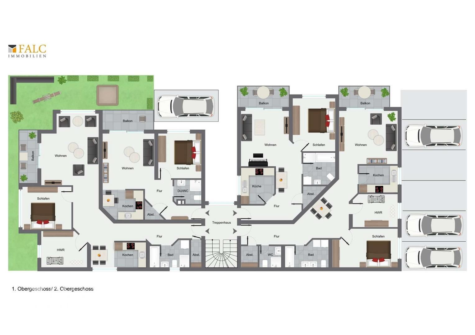 Grundriss Wohnhaus 1. & 2. OG