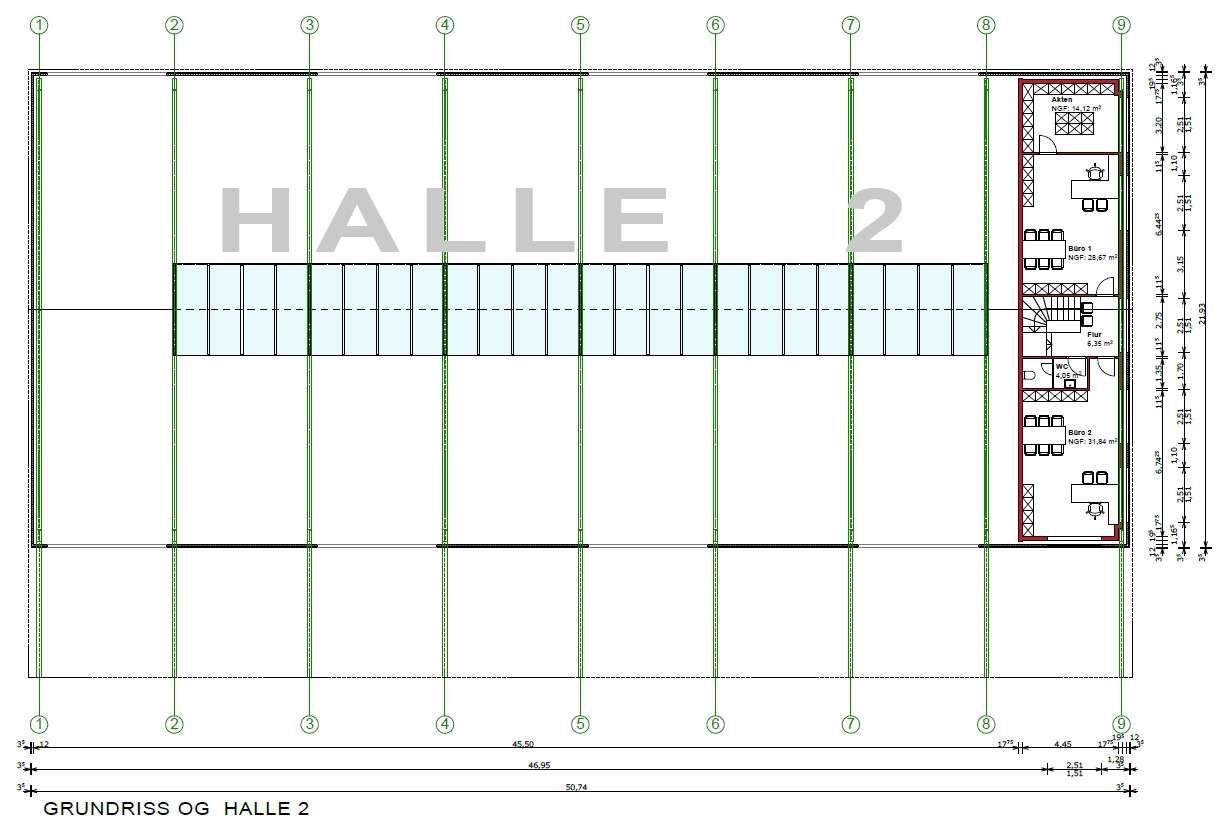 Grundriss Halle 2 OG