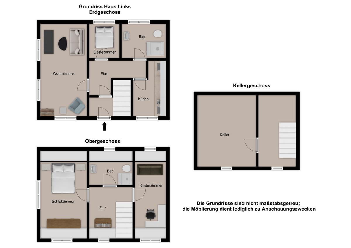 Grundriss Haus Links