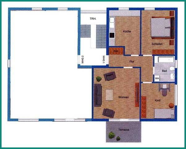 Erdgeschoss links mit Terrasse