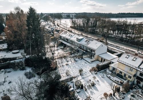 Luftaufnahme Hausriegel Garten