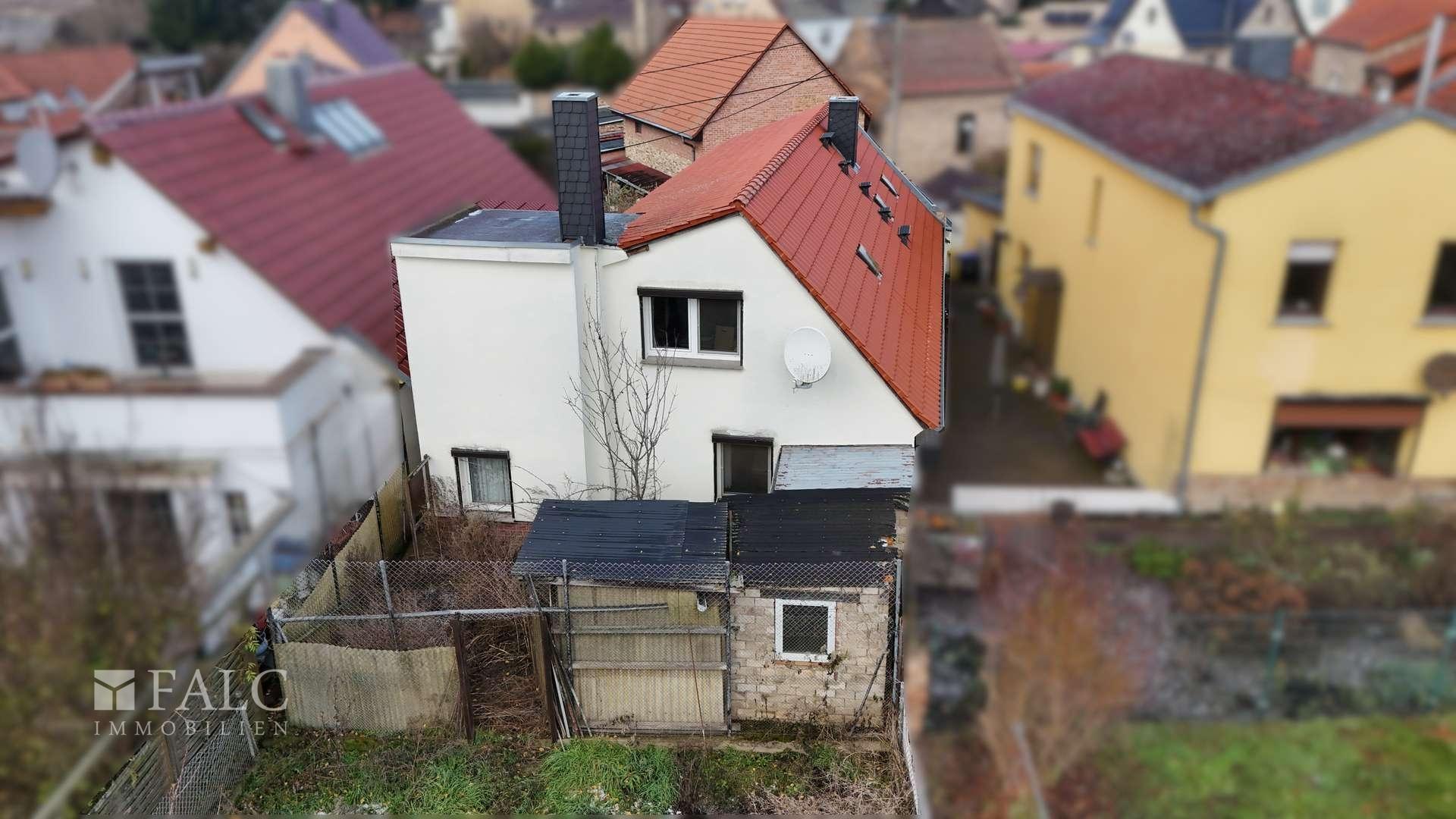 Drohne Rück-Gebäude