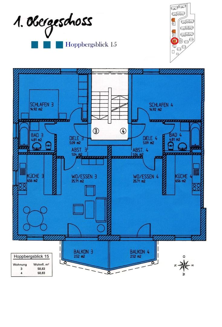 1. OG Hoppbergsblick 15 -Grundriss