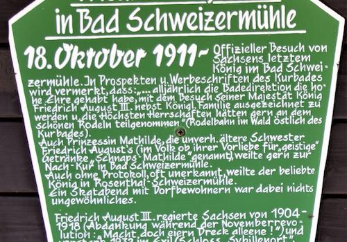 Friedrich August III. in Bad Schweizermühle